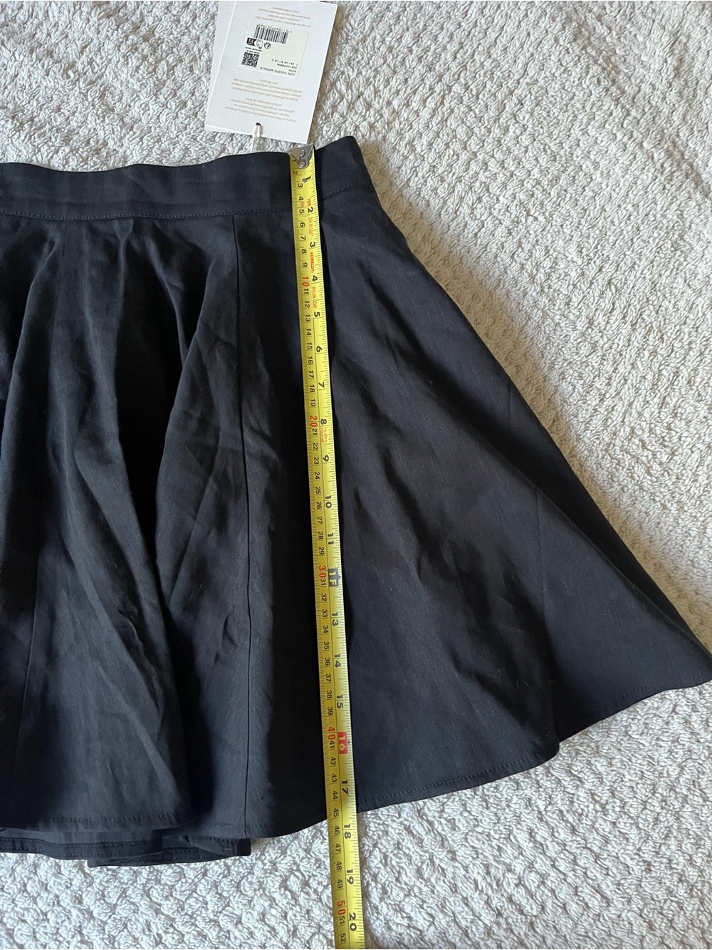 Sezane Black JUPE COURTE MERALIE linen blend twee academia Mini Pleated Skirt - Picture 13 of 13